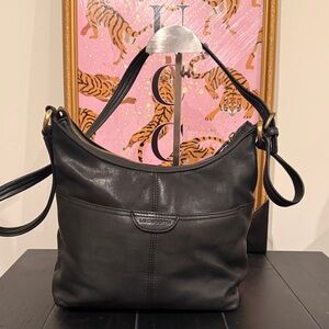 Liz Claiborne Black crossbody Bag with Gold Accents